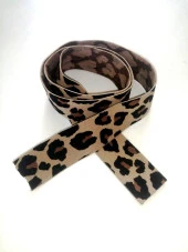 Lastik Üzeri leopar desenli  3,5Cm  3metre  Paça,kol Ve Don Lastiğidir 1 Paket 3 Metre thumbnail 2