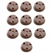 Mobilya Masa Sehpa Ayağı Bağlantı Aparatı Açılı Dereceli Ayak Tabanı Kahverengi (10 ADET) - 1