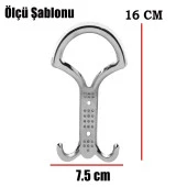 Noktalı Portmanto Vestiyer Duvar Askısı Metal Dolap Elbise Askılığı Krom - 3