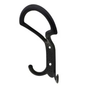 Noktalı Portmanto Vestiyer Duvar Askısı Metal Dolap Elbise Askılığı Siyah - 4