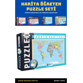 Harita Öğreten Puzzle Seti (4 Süper Kutu) - 4