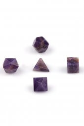 Ametist Doğal Taş Platonik Set - 2