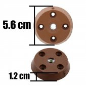 Mobilya Masa Sehpa Ayağı Bağlantı Aparatı Düz Ayak Tabanı Kahve thumbnail 5