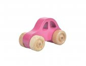 Woodnjoy Hareketli Ahşap Mini araba (pembe) - 1