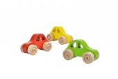 Woodnjoy Hareketli Ahşap Mini araba (sarı) - 2