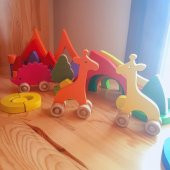 Woodnjoy Hareketli Ahşap Mini Zürafa (turuncu) - 2