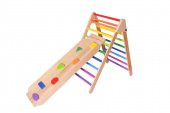 WoodnJoy Ahşap Merdiven ve Geometrik Tırmanma Rampası & Kaydırak Setimiz (2li Set) - 1