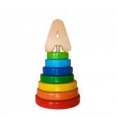 Woodnjoy Gökkuşağı Renklerinde Halka Geçirme Oyuncağı - 3