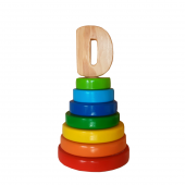 Woodnjoy Gökkuşağı Renklerinde Halka Geçirme Oyuncağı - 6