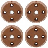 Mobilya Sehpa Ayağı Aparatı Düz Ayak Tabanı Kahverengi (4 ADET) - 1