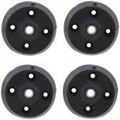 Mobilya Masa Sehpa Ayağı Aparatı Düz Ayak Tabanı Siyah (4 ADET) - 1