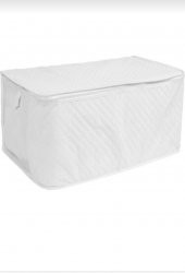 Çeyizlik  Büyük Boy Yorgan Döşek  Battaniye Yastık Hurcu Beyaz Renk  100x50 Cm Ebatında Tela Kumaş - 1