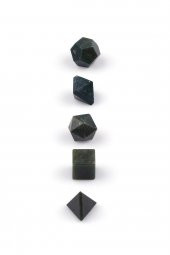 Kan Taşı Doğal Taş Platonik Set - 3