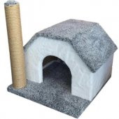 Tek Katlı Kedi Oyun Evi Ve Tırmalama Tahtası - 3