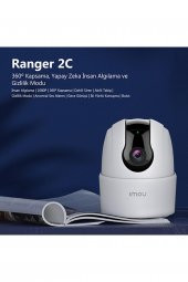 IMOU IPC-TA22CP-D 2 MP İç Ortam PT Kamera (Ranger 2c) İnsan Algılama, Hareket Algılama, Bölge Yapılandırma,  355° Yatay Hareket  -5°~80° Dikey Hareket, Akıllı Takip,  Gizlilik - 2