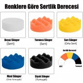 Rodex Pasta Cila Polisaj Süngeri Pedi Seti 115 mm Otomotiv Parlatıcı Metal Parlatma Seti (13 PARÇA) - 3