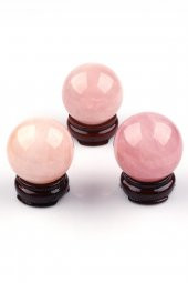 Pembe Kuvars Doğal Taş Küre - 1