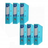 Büro Klasör Geniş Noki Turkuaz Büro Klasörü Halkalı 6 Adet - 1