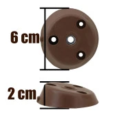 Mobilya Masa Sehpa Ayağı Bağlantı Aparatı Açılı Dereceli Ayak Tabanı Kahverengi (8 ADET) - 7