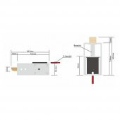 JF-S1670DL Solenoid Kilit DC 12V 2.4A 28W 40N Elektrikli Manyetik Kapı Depo Kasa Kilidi 10mm Dil - 6