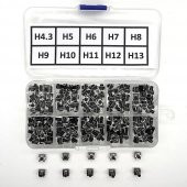 200 Adet 6x6mm Tact Buton Set 10 Farklı Yükseklikte 4 Pin Dokunmatik Anlık Basmalı Düğme Anahtar - 2