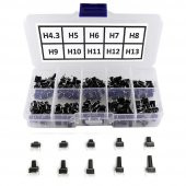 200 Adet 6x6mm Tact Buton Set 10 Farklı Yükseklikte 4 Pin Dokunmatik Anlık Basmalı Düğme Anahtar - 3