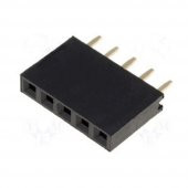 5 Pin Tek Sıra Dişi Header 180 Derece 1x5 Pin 2.54mm Soket Konnektör - 1