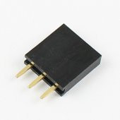 3 Pin Tek Sıra Dişi Header 180 Derece 1x3 Pin 2.54mm Soket Konnektör - 1