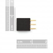3 Pin Tek Sıra Dişi Header 180 Derece 1x3 Pin 2.54mm Soket Konnektör - 4