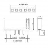 3 Pin Tek Sıra Dişi Header 180 Derece 1x3 Pin 2.54mm Soket Konnektör - 5