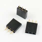 3 Pin Tek Sıra Dişi Header 180 Derece 1x3 Pin 2.54mm Soket Konnektör - 6