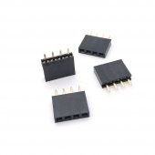 4 Pin Tek Sıra Dişi Header 180 Derece 1x4 Pin 2.54mm Soket Konnektör - 8