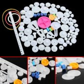 85 Parça Plastik Dişli Seti (Oyuncak - Tekerlek - Mil - Çark) thumbnail 2