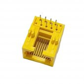 8P8C Plastik Sarı Rj45 Soket Ethernet Bağlantı Soketi 8 Pin Pcb thumbnail 1