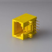 8P8C Plastik Sarı Rj45 Soket Ethernet Bağlantı Soketi 8 Pin Pcb thumbnail 2