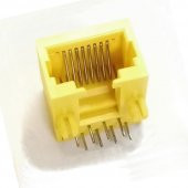 8P8C Plastik Sarı Rj45 Soket Ethernet Bağlantı Soketi 8 Pin Pcb thumbnail 3