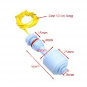 52mm Dikey Tip Su Sıvı Seviye Sensörü Plastik 10W NC Şamandıra Mekanik Anahtar - 4