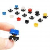 12x12mm Tact Buton Kapak Kutulu Set 25 Adet 5 Renk Anahtar Push - 3