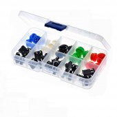 12x12mm Tact Buton Kapak Kutulu Set 25 Adet 5 Renk Anahtar Push - 4