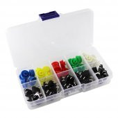 12x12mm Tact Buton Kapak Kutulu Set 25 Adet 5 Renk Anahtar Push - 5