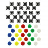 12x12mm Tact Buton Kapak Kutulu Set 25 Adet 5 Renk Anahtar Push - 7