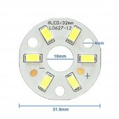 5730 12V 3W 32mm Beyaz Led Modül Aluminyum Pcb 6 Led Lamba Aydınlatma - 5