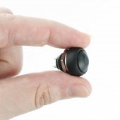 12mm PBS-33B 2 Pin Push Buton Siyah ON OFF 1A 250V Yuvarlak Su Geçirmez Anahtar thumbnail 4