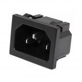 220V 15A AC Erkek Power Giriş Soketi C14 3 Pin Panel Montaj Tip thumbnail 1