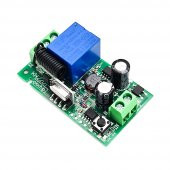 433Mhz RF 1 Kanal Röle Modül AC 220V Kablosuz Pompa Fan Lamba Perde thumbnail 2