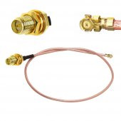 30Cm Rp Sma Dişi Ipex Mhf1 Rf Bağlantı Kablosu 0-6Ghz Altın Kaplama - 1