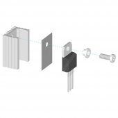 TO220 Aluminyum Soğutucu Set Radyatör Entegre Transistör Mosfet - 1