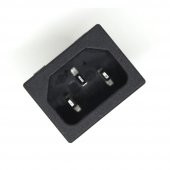 220V 15A AC Erkek Power Giriş Soketi C14 3 Pin Panel Montaj Tip thumbnail 2