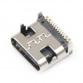 Type-C Usb Soket 16 Pin Smd USB 3.1 Cep Tel. Konnektör Şarj Dişi - 2