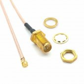 30Cm Rp Sma Dişi Ipex Mhf1 Rf Bağlantı Kablosu 0-6Ghz Altın Kaplama - 2